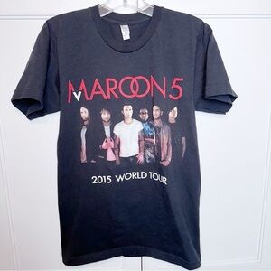 Maroon 5 World Tour 2015 Black Band Tee Small